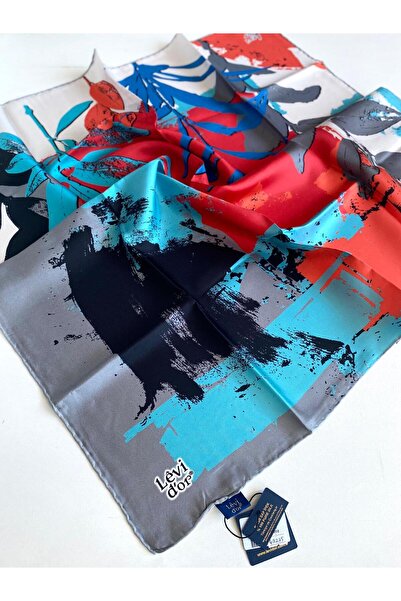 Levidor Tivil Κασκόλ από καθαρό μετάξι 49275 Γκρι Μικτό σχέδιο