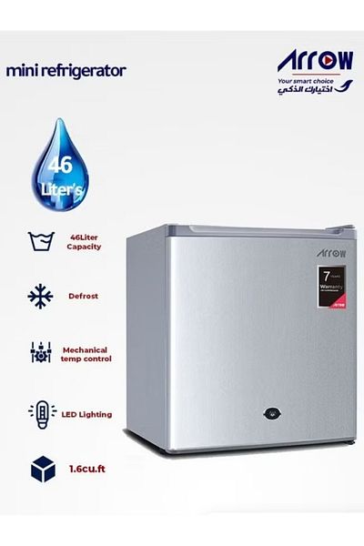 ARROW 46L 1.6 cu. ft. Mini Fridge, Steam