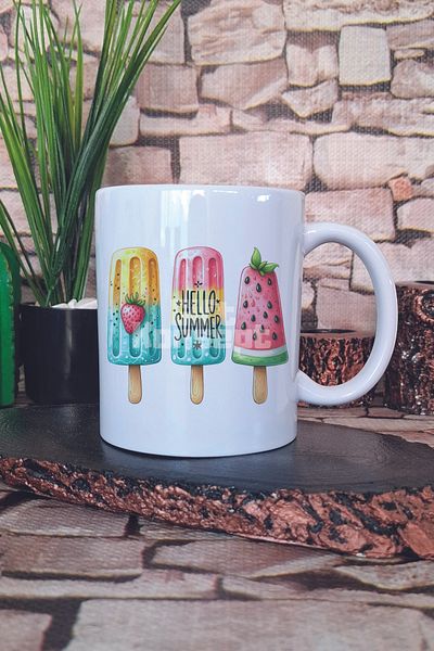 giftkonsept Hello Summer Ice Cream Printed Gift Mug