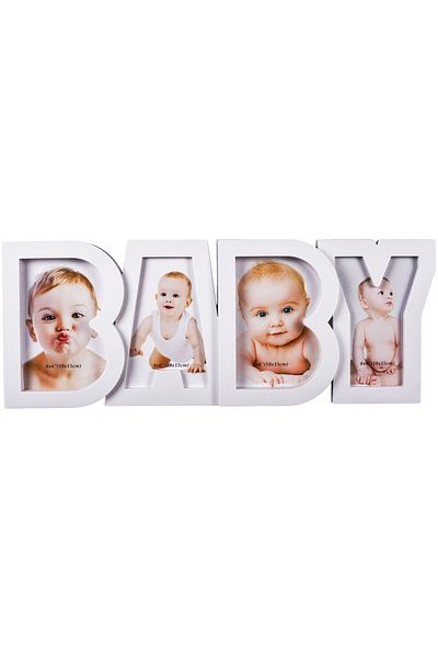 OEM Baby White Photo Frame (4 Pictures) 18 x 45 cm