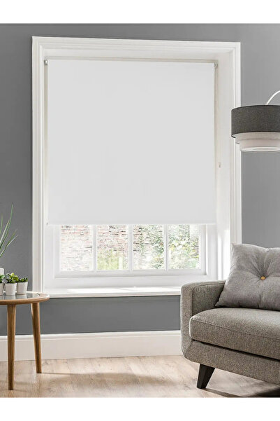 Eperdem Blackout Stor Perde Beyaz Güneşlik Stor Karartma Perde Blackout Beyaz