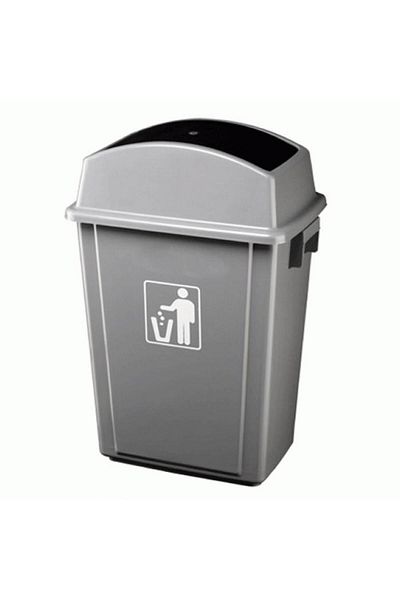 Raki ICIKALA PROFI trash can with hinged lid 40L 41x28x60cm gray color