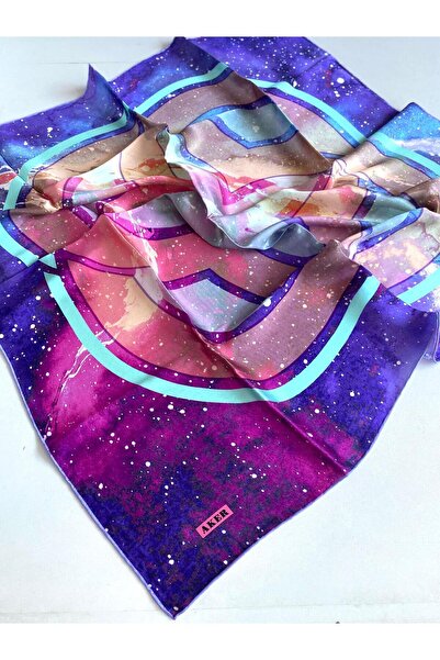 Aker Φουλάρι Sura Pure Silk 49608 Μωβ Μικτό σχέδιο
