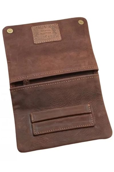 Kavatza Portofel tutun piele naturala Kavatza Pouch Cowboy Taupe Deluxe maro