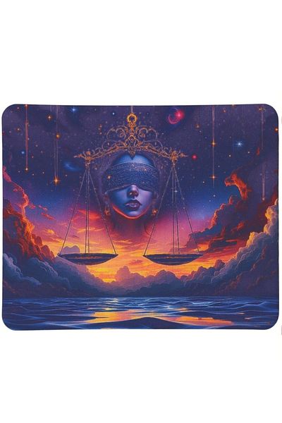 usin Libra Patterned Type Non-Slip Base Optical Computer Notebook Horoscopes Mouse Pad Mauspad 17X 21 cm
