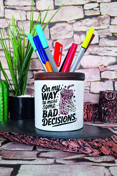 giftkonsept On My Way To Make Some Bad Decisions Suport pentru stilou din cer...