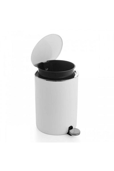 Raki Bathroom waste bin with pedal Lenox 5 liters, 21xh28cm, white