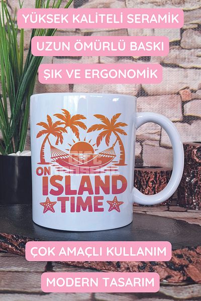 giftkonsept Island Time Printed Gift Mug
