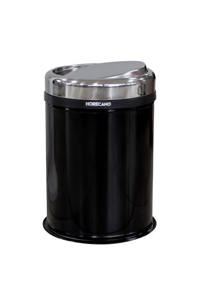 Raki Black trash can with hinged lid RAKI TULUN 8L, 21xh32cm