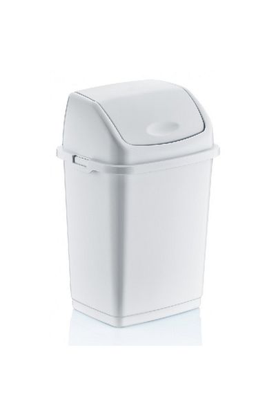 Raki Trash can with hinged lid RAKI FANTASY 18lt white, 30x23xh48cm