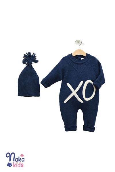 Nakakids Xo Baby Boy Winter Jumpsuit Set
