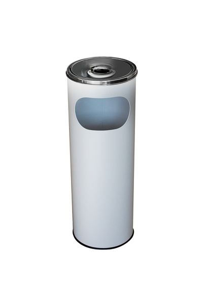 Raki Outdoor ashtray with trash can 12L 20x20xh58cm white