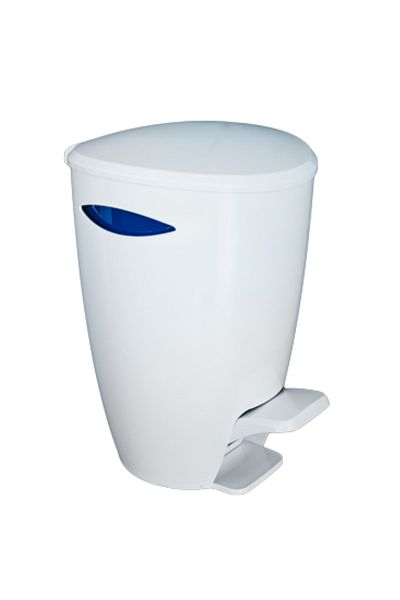 Raki Bathroom basket with pedal RAKI 5 l white-blue