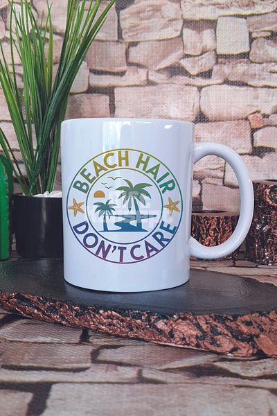 giftkonsept Beach Hair Dont Care Printed Gift Mug