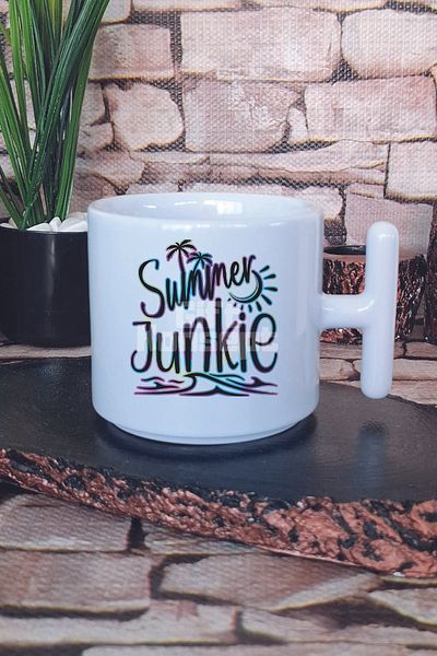 giftkonsept Summer  Printed t Handle Latte Cup Mug