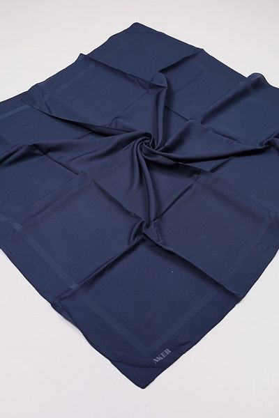 Aker Κασκόλ από βαμβακερό μασίφ - Μοτίβο-01 - Navy Blue