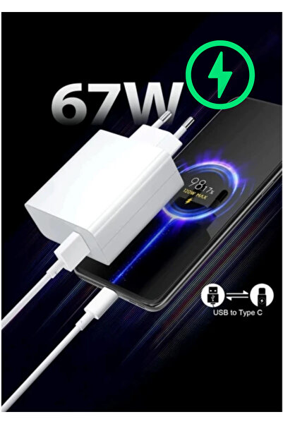 Teknoşık 67W Hızlı Şarj Cihazı Xiaomi iPhone Oppo Realme Uyumlu Adaptör Set