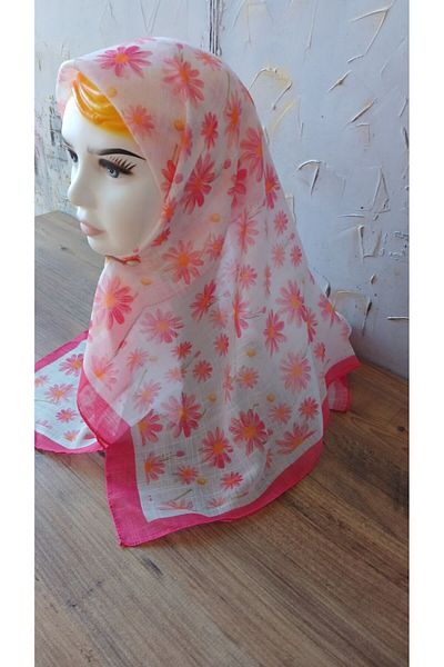 Nilbutik Girl's Themed Cotton Children's Scarf 80*80cm