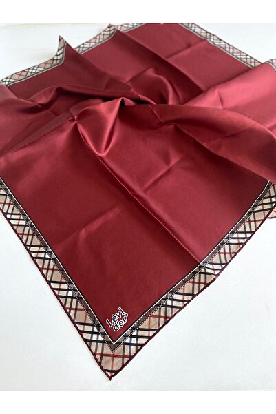 Levidor وشاح تيفيل من الحرير الخالص 49255 نمط مختلط عنابي