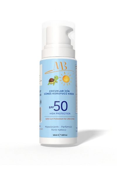 Minia Bahçe Bitki ve Sanat Atölyesi Sunscreen Cream for Children – Spf 50+ |   Hypoallergenic, Perfume-Free – 50 ml