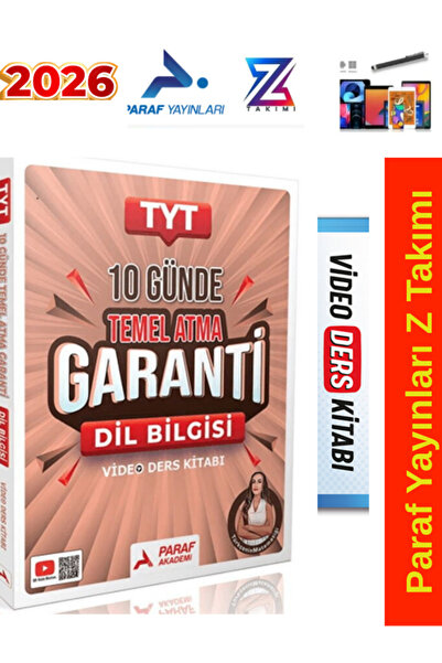 Ens Yayıncılık Paraf Yayınları 2026 TYT Dil Bilgisi 10 Günde Temel Atma Garanti Video Ders Kitabı+Kalem