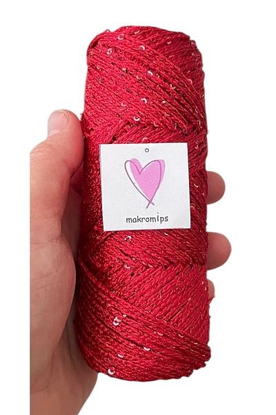 Makromİps Pull Polyester Macrome Yarn Bag Supplies Runner Threading Evening Dress Hobby Hand Knitting Yarn (100 Gr)