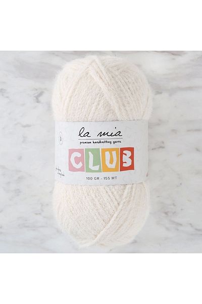 La Mia Yarn حبل محبوك يدويًا من La Mia Club Ecru - 602