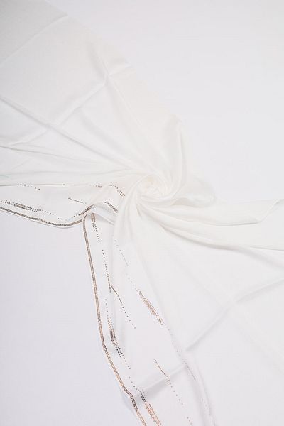 FİVE Five Stone Jan Jan Shawl - Pattern-01 - White