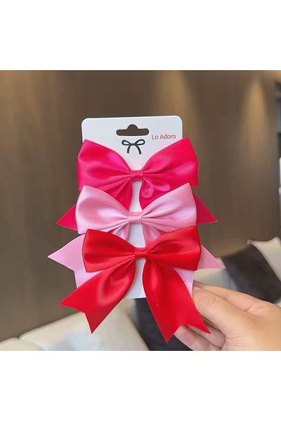 LO ADORO 3 Pieces of Girls' Buckles 10 Colors You Can Choose the Color in the Option Description Part Accessory