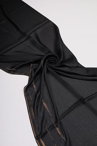 FİVE Πέντε Πέτρες Jan Jan Shawl - Pattern-01 - Μαύρο