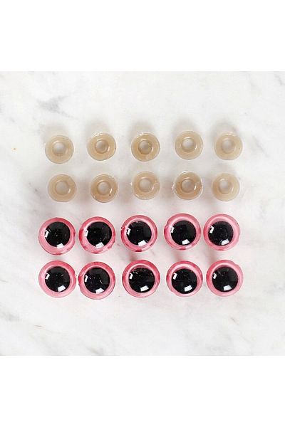 delta online Loren 14 mm Pink 5 Pair Amigurumi Eyes