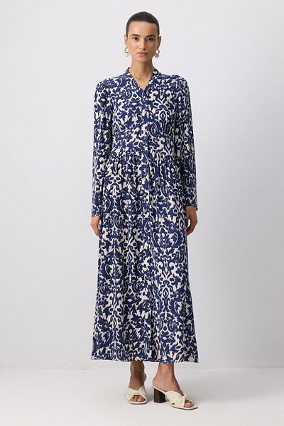 Touché Privé Patterned Viscosin Shirt Dress