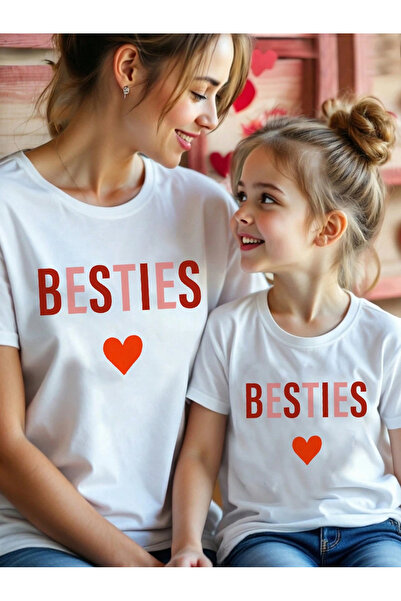 SVART WEAR Set de tricouri combinat pentru mamă și fiică tricou Twin Girl Child Mother Besties (PRET SOLITOR)