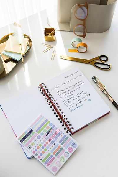 PAPERORA A5 Spiral Hard Cover Elastic Dotted Notepad Cherry