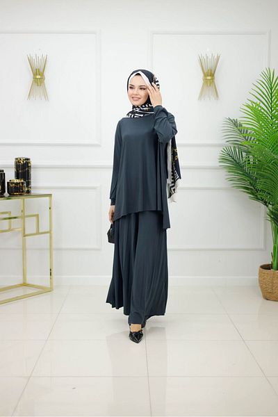 Enans Design Women's Hijab 2-Piece Set Tunic & Trousers