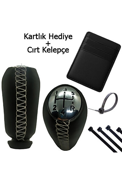 AutoAll Gear Knob for Kangoo 3 (2010-2018) Premium Chrome Stitched Leather