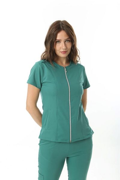 İBA MEDİKAL Costum medical Platinum cu fermoar chirurgical verde