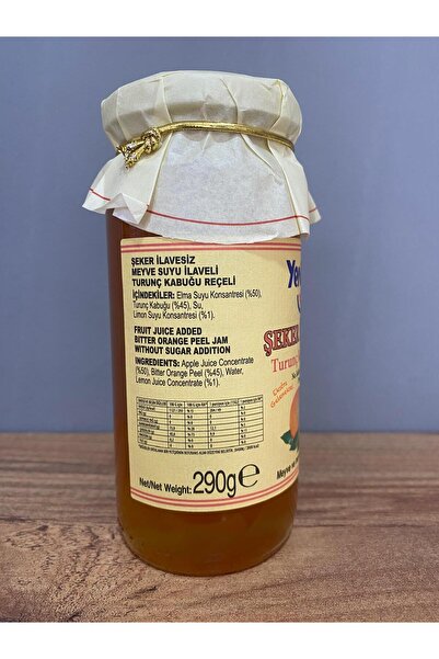 GÜLTEKİN BAL YENİGÜN ŞEKER İLAVESİZ TURUNÇ KABUĞU REÇELİ 290 GR