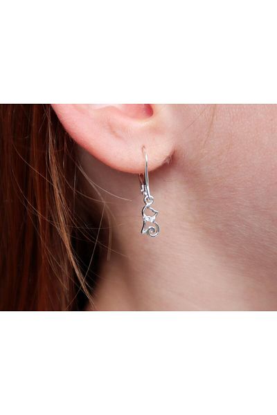 Atellier Wearable Art Pretty Kitty silver earrings