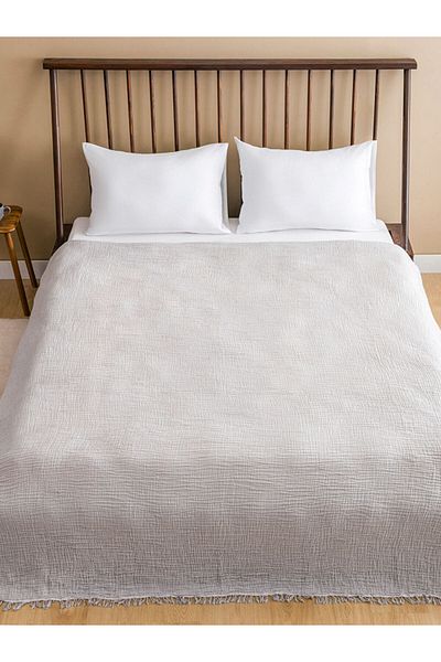LC Waikiki Blue Double Cotton Bedspread