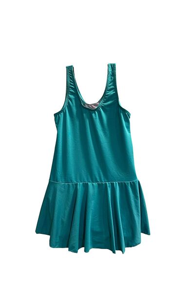TooHot Girl's Turquoise-Pink Dolphin Themed Dress Swimsuit