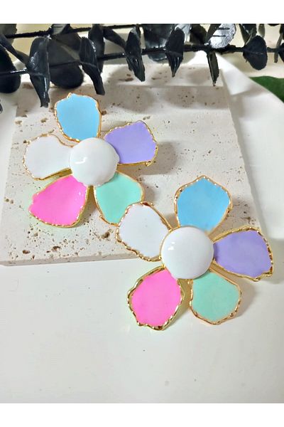 mos&more Colorful Big Daisy Earrings