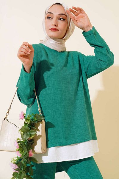 Sura Fashion Garnili Double Set Green