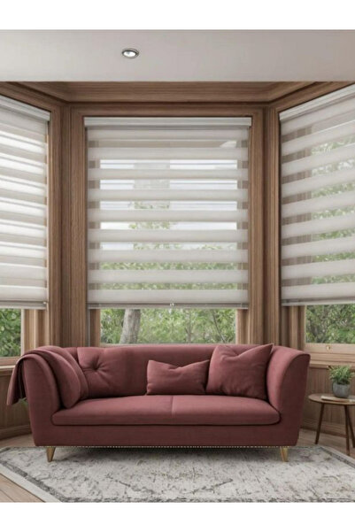 Eperdem Stor Perde Bej Zebra Stor Perde Bambu Zebra Bej