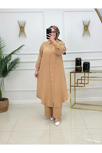 Enans Design Women's Hijab 2-Piece Muslin Set Tunic & Trousers