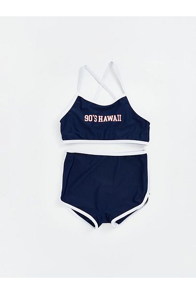 LC Waikiki Μαύρο γρήγορο στέγνωμα UV Protect για κορίτσια μπικίνι