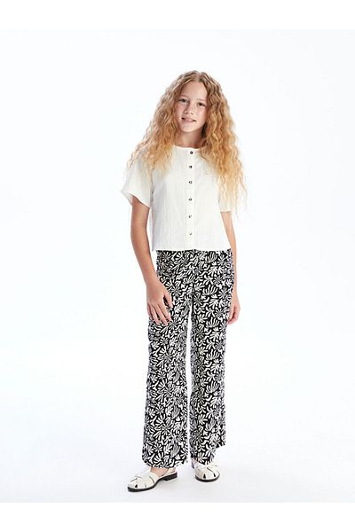 LC Waikiki Black Elastic Waist Girl's Trousers