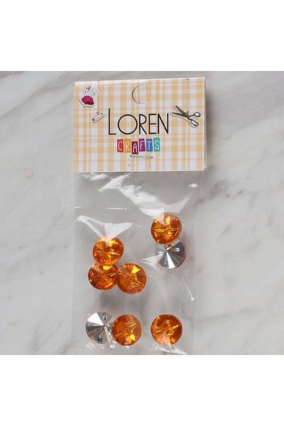 BulutRetail Loren Crafts Orange 8 Li Button - 205