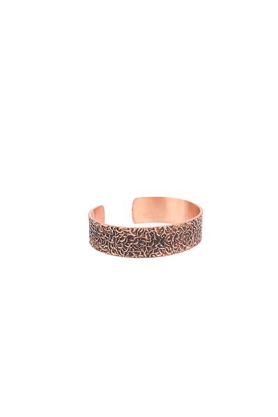 Zinnun Copper Bracelet Tree Bark