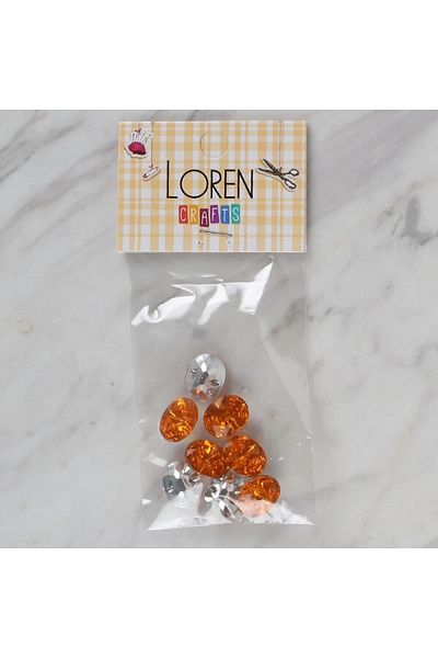 SAVA HOME COLLECTİON Loren Crafts Orange 8 Li Button - 241